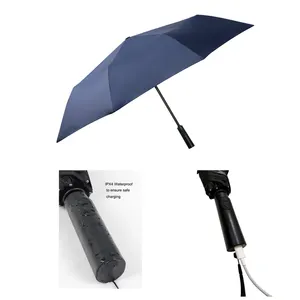 Parapluie électrique intelligent de qualité supérieure, entièrement automatique, avec boîte cadeau