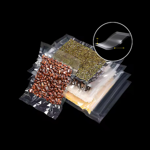 Petites pochettes <span class=keywords><strong>sous</strong></span> <span class=keywords><strong>vide</strong></span> en plastique transparentes biodégradables de haute qualité trois sacs d'emballage <span class=keywords><strong>sous</strong></span> <span class=keywords><strong>vide</strong></span> à joint latéral pour les aliments - Product Image 2