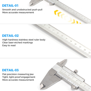Calibradores Mecánicos de Precisión, Instrumentos de Medición <span class=keywords><strong>Vernier</strong></span>, Rango de 150 mm, Precisión de 0.02 mm, Calibradores <span class=keywords><strong>Vernier</strong></span> - Product Image 4