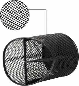 Mesh Pencil Holder Pen Cup for Desk Round Black Pen Holder Desktop Pen <b>Organizer</b> 3 Compartments Pencil <b>Organizer</b> Desk <b>Organizer</b> - Product Image 4