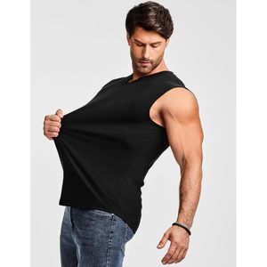 FOXA Men's Ribbed Sleeveless Tank Top Quick Dry Gym Fitness Workout Shirt Muscle <b>Tee</b> - Product Image 4