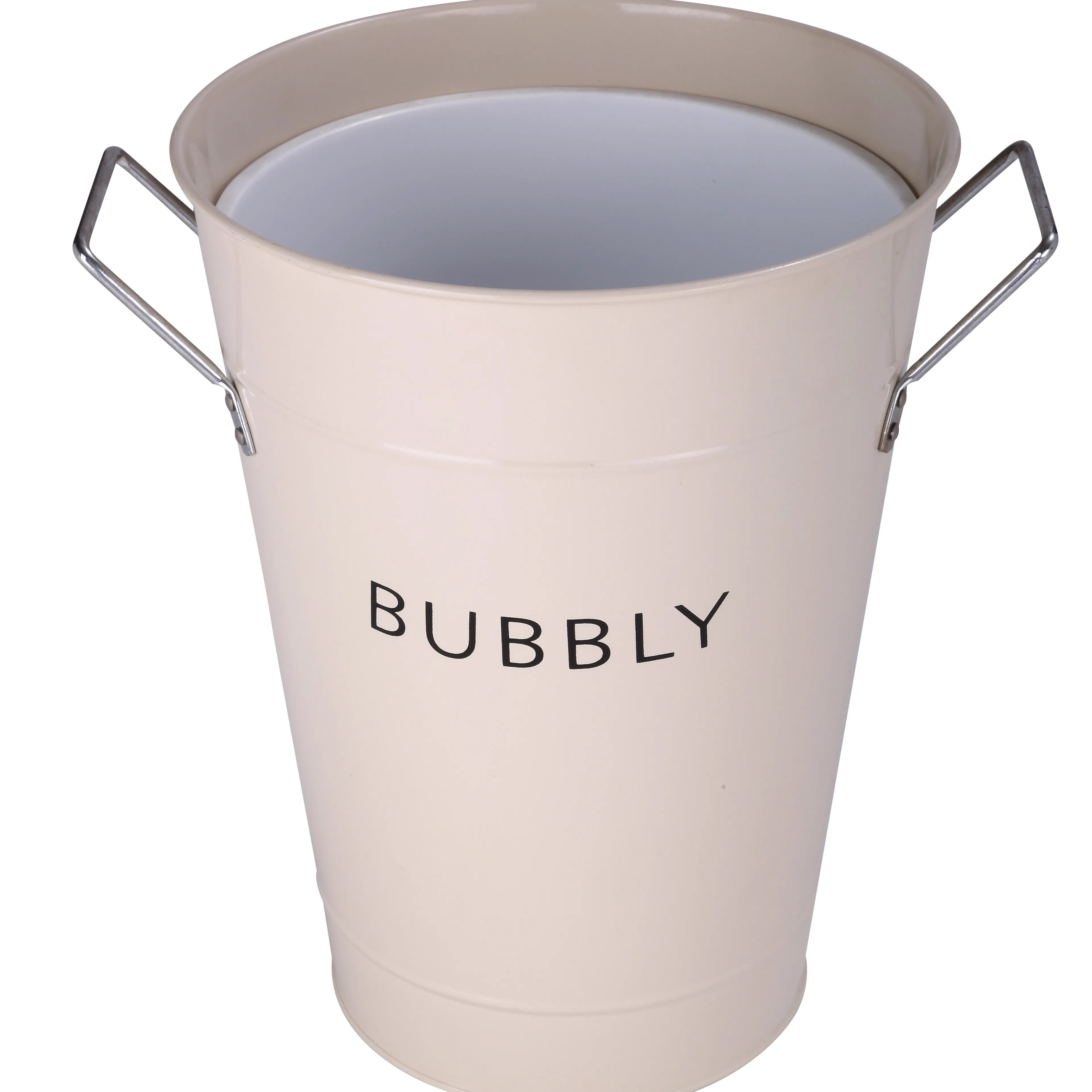 portable ice bucket powder coating wine chiller bucket with side handle 6L barware galvanized metal beer cooler bucket