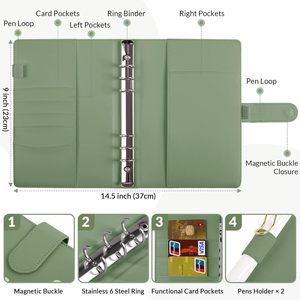 100 Ví đựng tiền tiết kiệm dạng bìa còng, chống thấm nước, di động, sổ tay A5 A6, sổ kế hoạch ngân sách, album in tùy chỉnh - Product Image 3