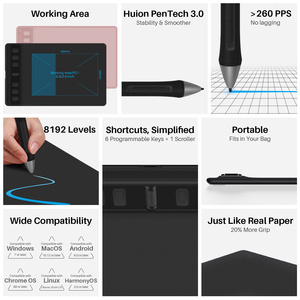 <span class=keywords><strong>Tablette</strong></span> <span class=keywords><strong>graphique</strong></span> <span class=keywords><strong>Huion</strong></span> H641P pour le dessin et la conception artistique, petite taille, avec stylet tactile - Product Image 2