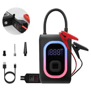 AP06 Digital Display Tire Pressure Detection Pumping Power Bank Car Jump Starter Air Pump Battery 12000Mah