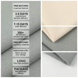 בד טרי 75% כותנה 25% פוליאסטר, בד פליס סרוג עם קפוצ'ון, 330 גרם למ\\\"ר, 195 ס\\\"מ, בד סווטשירט לבגדים - Product Image 1