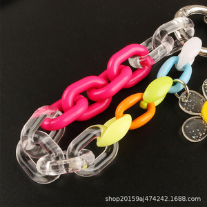 พวงกุญแจอะคริลิคสไตล์อเมริกันรูปดอกไม้ พร้อมจี้ห้อยกระเป๋าหลากสีสัน ดีไซน์เก๋ไก๋สำหรับคู่รัก - Product Image 4