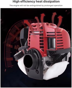 Tondeuse à gazon à dos à essence 58 cm³ à moteur 4 temps, système à 3 lames, multidirectionnelle, moteur 6000 W, boîte de vitesses haute performance - Product Image 5