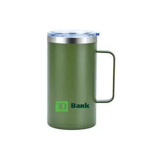 Gelas personalisasi baja tahan karat 20oz mug termal terisolasi kustom dengan Logo desain disesuaikan untuk hadiah bank merek susu