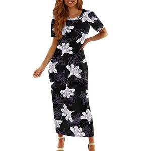 Ensemble deux pièces élégant pour femme, imprimé numérique floral, manches courtes, col rond, coupe ajustée, taille naturelle, respirant - Product Image 2