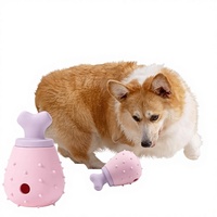 Gamelle portable en forme de cuisse de poulet pour animaux de compagnie, avec fonctions d'alimentation lente, de dentition et de jeu extérieur – Vente en gros usine