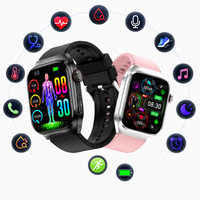 Jam Tangan Pintar AMOLED ECG 2,04 inci dengan Panggilan BLE, Pemeriksaan Kesehatan, Pengukuran SpO2 Darah, Detak Jantung, IP68, dan Fitur Kebugaran