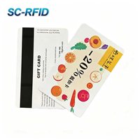 Carte plastique RFID à bande magnétique en PVC pour le contrôle d'accès des immeubles d'appartements et la gestion des points de fidélité client