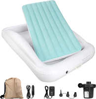 Lit de voyage gonflable pour tout-petits MAKE WAVES, matelas pneumatique portable pour enfants en PVC avec pompe à air électrique, camping, voyage en voiture