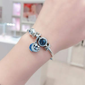 Bracelet en argent 925 Pan Family Starry Fairy Tale pour femme, cœur de l'océan, haute joaillerie, bracelet pour femme, cadeau d'anniversaire, cadeau de la Saint-Valentin - Product Image 3