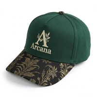 Gorra de Béisbol de Dos Tonos, Gorra Personalizada con Visera con Estampado Floral, Gorra de Béisbol Unisex con Logotipo Bordado