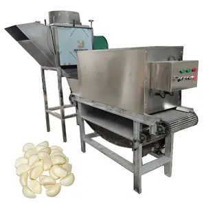 Large Stainless Steel Chain Type Commercial Electric Garlic Peeling Machine Peeler Skin Remover Machine