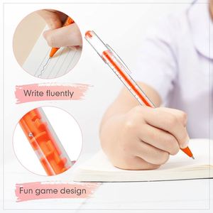 Hot Selling Puzzle Novelty Maze Zipper Rolling Plastic Ballpoint <b>Pen</b> With Printed Logo Custom Stationery for Kids Birthday Party - Product Image 3