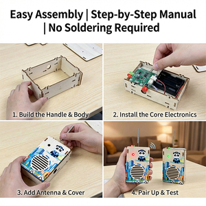 Kit de robotique en bois 5-en-1 de qualité supérieure à assembler soi-même, kits d'ingénierie physique avec interphone pour les établissements d'enseignement - Product Image 5