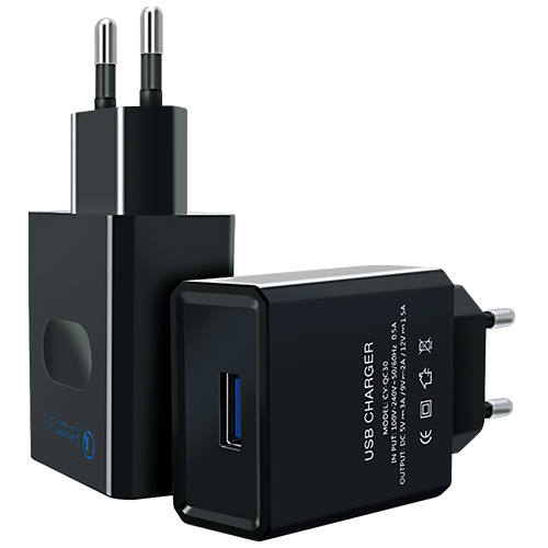 QC3.0 USB Charger 18W Fast Charger for Phone Quick Smart Charging 5V3A/9V2A/12V1.5A EU/US/AU/UK