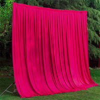 Polyester mariage scène rideaux photographie Studio fond tissu coloré fête événement mur toile de fond tissu