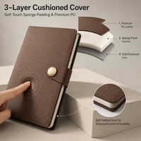 Carnet de notes en cuir PU avec logo personnalisé OEM, gaufré, format B5, 120 feuilles, couverture rigide, agenda quotidien pour cadeau d'entreprise