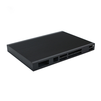 Boîtier de serveur de centre de données en aluminium métallique personnalisé 1U, boîtier de communication industrielle, boîtier de contrôle DIY, boîtier de montage en rack, châssis