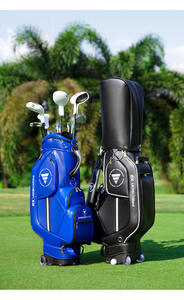 Sac <span class=keywords><strong>de</strong></span> <span class=keywords><strong>golf</strong></span> portable en PU pour hommes et femmes avec <span class=keywords><strong>chariot</strong></span> à poulie <span class=keywords><strong>de</strong></span> remorqueur pour voyage et stockage en club - Product Image 5