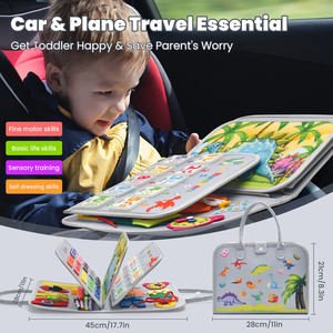 Quiet Felt Busy Board per Bambini, Giocattolo Sensoriale Portatile con Molteplici Attività per l'Apprendimento Precoce e il Gioco Montessori - Product Image 4