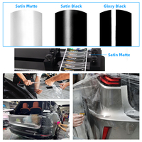 Film de protection de peinture TPU PPF 7,5 mil auto-réparant noir satiné pour la protection de la peinture automobile