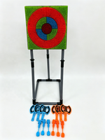 Jeu de lancer de haches intérieur et extérieur, cible en poils, 8 haches, jeu de plein air et de cour