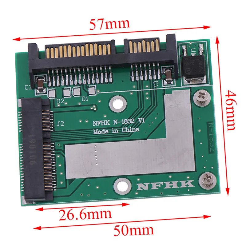 Grosir MSATA SSD Ke 2.5 "SATA 6,0gps Adaptor Kartu Konverter Papan Modul Mini Pcie Ssd