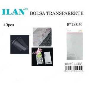 ILAN <b>Transparent</b> <b>Bags</b> 9x18 Cm Sealable 40 Pcs Multipurpose Storage - Product Image 2