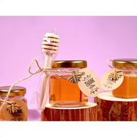 Pot de miel rechargeable vide 25ml 45ml 50ml 60ml Mini pot de miel de gelée en verre transparent Conteneur de stockage des aliments Confiture de bonbons avec couvercle en métal