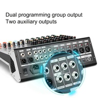Console de mixage audio professionnelle 8 canaux avec 99 effets numériques DSP, console de mixage audio pour DJ, pour les spectacles sur scène