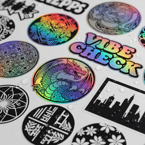 Para pegatinas holográficas personalizadas de <span class=keywords><strong>Vograce</strong></span>, calcomanías decorativas de vinilo impermeables - Product Image 3