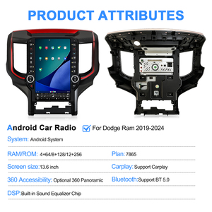 Autoradio multimédia Android Navihua Upgrade 13,6' avec écran vertical, Carplay, lecteur <span class=keywords><strong>DVD</strong></span>, GPSDSP, autoradio stéréo pour Dodge Ram 2019-2024 - Product Image 5