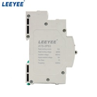 Commutateur de transfert automatique LEEYEE ATS 2P 63A sur rail DIN, interrupteur double alimentation pour distribution électrique