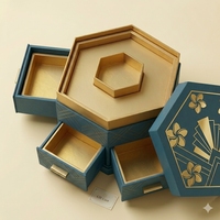 Boîte à gâteaux de lune personnalisée avec poignée, emballage de luxe pour pâtisseries et biscuits du festival Chuseok, boîte cadeau tiroir pour boulangerie