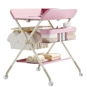 <span class=keywords><strong>Table</strong></span> <span class=keywords><strong>à</strong></span> <span class=keywords><strong>langer</strong></span> multifonctionnelle pliable en coton avec motif de dessin animé, lit de massage tactile pour nouveau-né, produits de soin pour bébé - Product Image 3