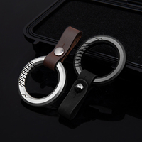 Titane rond mousqueton porte-clés Portable extérieur voiture porte-clés utilitaire petit EDC outil à main