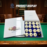 Billes de billard russes en résine phénolique, 16 pièces, qualité tournoi, 68 mm, résistance aux chocs, logo personnalisé, ensemble de billes de billard professionnelles