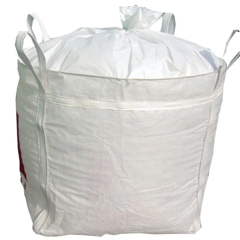 3 tonnes super sac 1000kg jumbo sac Tubulaire FIBC Fermeture Éclair Grand Sac En Vrac sac pour le Sable De Ciment De Construction