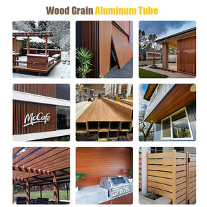 <span class=keywords><strong>Tube</strong></span> rectangulaire en <span class=keywords><strong>aluminium</strong></span> à motif bois pour le marché australien 40*120 |   Profil extérieur haute résistance - Product Image 6