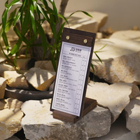 Support de menu en bois personnalisé de haute qualité avec logo, support de menu pour restaurant