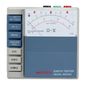 Mastech MS5209 - 500V Ac 5Kohm/V Ca., 40 ~ 50Hz Analoge Aarde Weerstand Tester