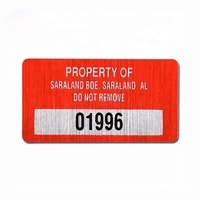 Aluminium labels voor vastgoed, op maat bedrukt met barcode, QR-code, metalen borden, machines, apparatuur, naamplaatjes, eieren, maïs, meststof, fruit
