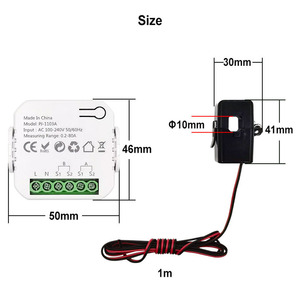 Interruttore Energetico WiFi Tuya Multifunzione, Misuratore di Tensione e Corrente, App per Smartphone, Statistiche Energetiche in Tempo Reale, Giornaliere, <span class=keywords><strong>Mensili</strong></span> e Totali - Product Image 2