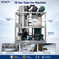 Machine à glaçons tubulaires Robin 10 tonnes 15 tonnes, entièrement automatique avec contrôle PLC, machine à glaçons 15 tonnes pour ligne de production de glaçons ensachés