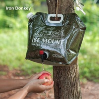 IRONDONKEY Conteneur d'eau pliable en plastique de 7,5 L, portable et multifonctionnel avec robinet, sac à eau pour le camping